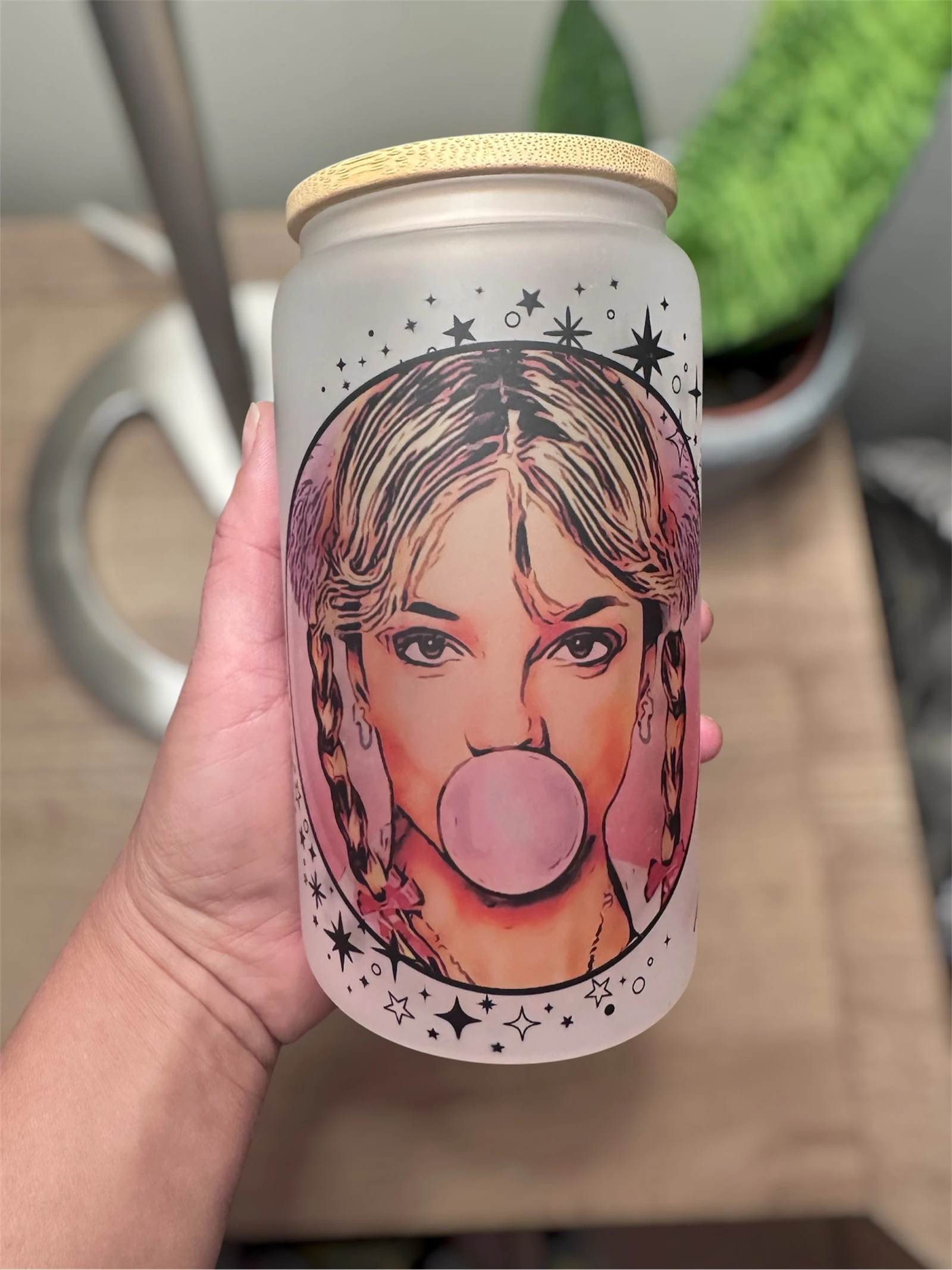 Copo de vidro fosco Britney Spears